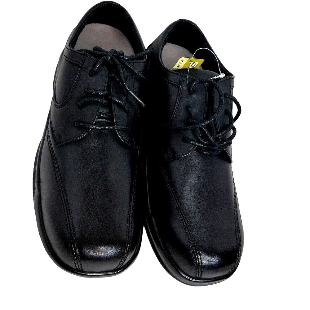 Apex Men's B2050 Black Leather Orthopedic Diabetic Dress Shoes Size 8M